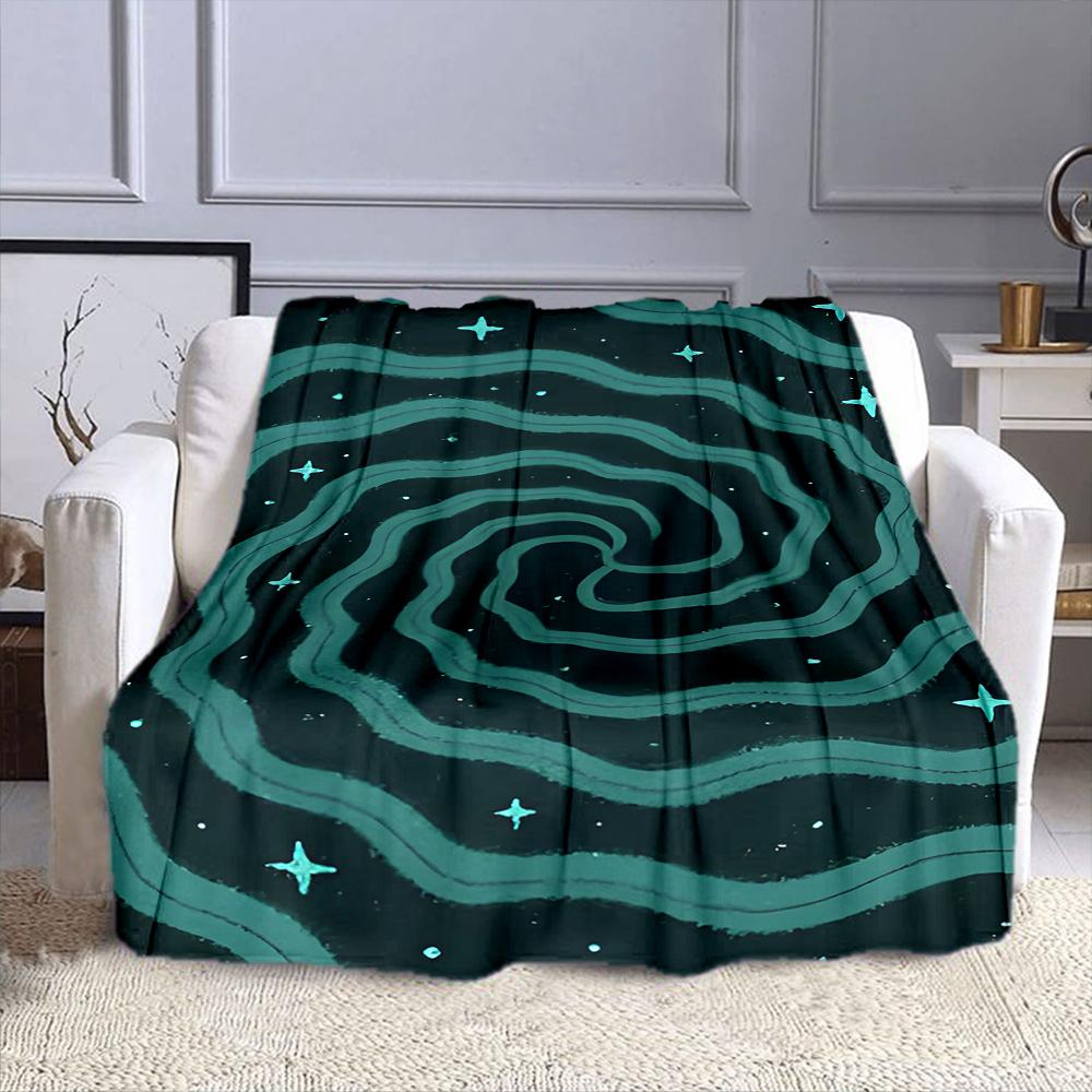 "Galaxy Swirl with Stars Design" Patterned flannel blanket perfect for the bedroom living room, sofa, or a little nap