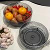 Вращающийся поднос для закусок для журнального столика, вращающаяся на 360 градусов тарелка для подачи фруктов и орехов, с бортиком, большая вместимость, экономичный держатель для конфет для гостиной