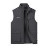 Men's Autumn and Winter Warm Vest Multi-pocket Fishing Outdoor Waterproof and Windproof Vest Multi-functional Silhouette Vest