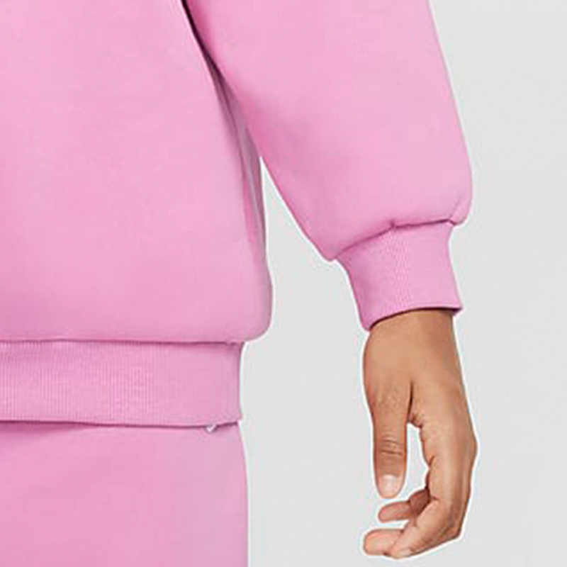 Nike Спортивная одежда Club Fleece Удобная Однотонная Вышитая Толстовка с Круглым Вырезом и Длинным Рукавом Волшебный Фламинго Молодежная Детская FD2923646