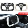 Автомобильный обогрев рулевого колеса автомобильные аксессуары для Tesla персонализированная гоночная кожа индивидуальная модель Y 3 S 2024 Highland Yoke