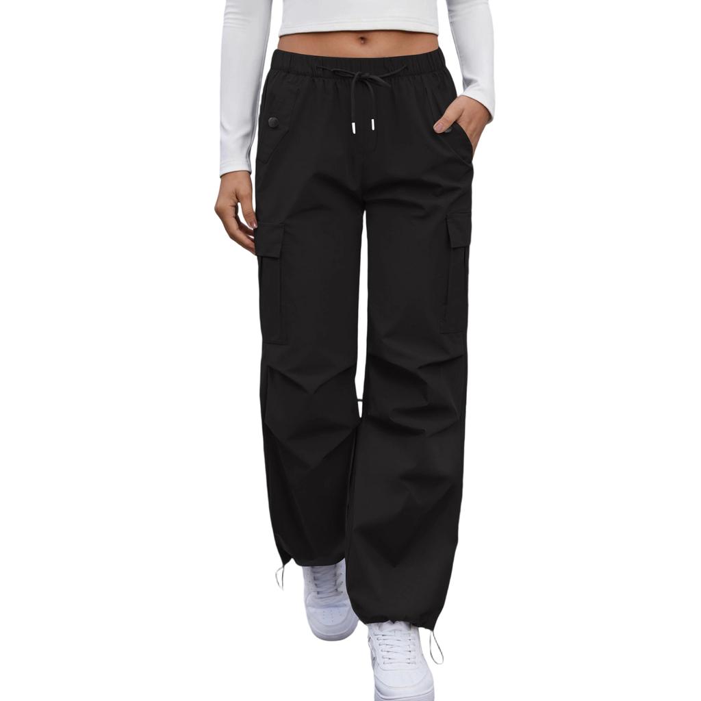 Women's Casual Pants Cargo Pants Elastic Waisted Hiking Pants With Pockets Lightweight Baggy Pants