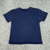 Рубашка Polo Ralph Lauren Мужская Средний Синий Хлопок Круглый Вырез Красный Логотип Лошади Футболка Т