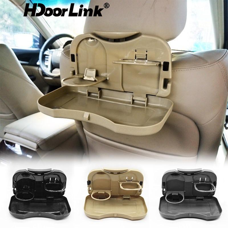 HdoorLink Складной универсальный автомобильный кронштейн для подноса с едой, держателя для напитков, подноса для заднего сиденья автомобиля, держателя для телефона, автомобильного ящика для хранения вещей