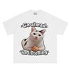 Go Ahead Im Listening Funny Cat Meme Tshirt Unisex Unisex Aesthetic Trend T Shirt Summer Shortsleeved Loose Casual Cotton Tshirts