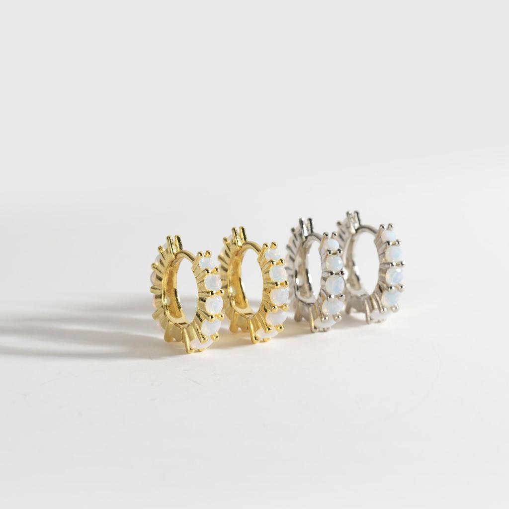 ANDYWEN 100% стерлингового серебра 925 пробы, золотые опалы, обручи-обручи с зажимами, роскошные женские ювелирные изделия с кристаллами для свадебной вечеринки, круглые драгоценности