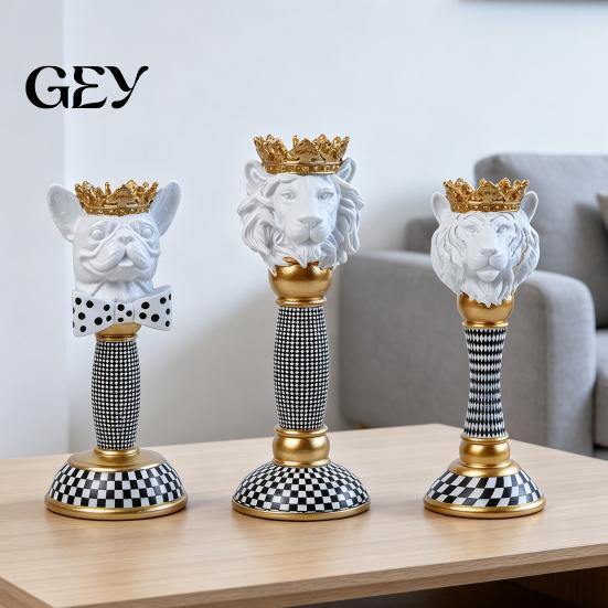 Restaurant Table Decorations Animal Ornaments, Decorative Painted Resin Modern Style Wine Cabinet Decor Decor, for Living Room Bedroom Office Reading