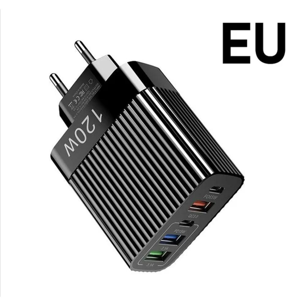 Для Xiaomi 120 Вт супер быстрое зарядное устройство Head Ultra Charger 5port 3 Usb 2 Type C 10A зарядное устройство быстрая высокоскоростная зарядка для Xiaomi Samsung