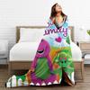 Barney & Friends Blanket Sofa Cover Fleece Printed Dinosaur Cartoon Gift Kid Throw Blankets for Bed Bedroom Plush Thin Quilt