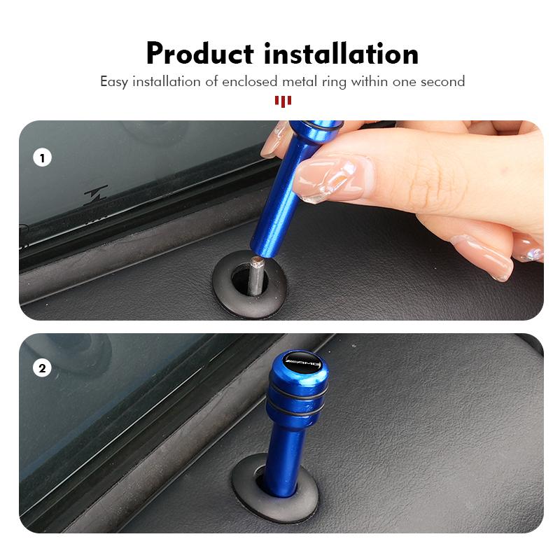 2/4pcs Car Security Window Door Lock Pull Pins Aluminum Interior For Mercedes Benz AMG A B C E S G Class W201 W210 W108 W205 XM2