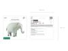 Elephant Foil Balloon Standing Gray 91X61Cm