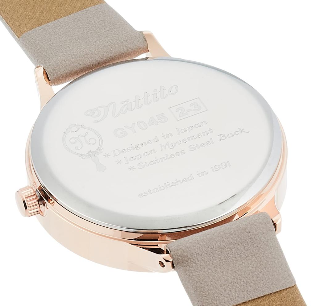 Аналоговые наручные часы Repia с розовым золотом и цветочным узором, кожаный ремешок серого цвета [Fieldwork] GY045-1 женские