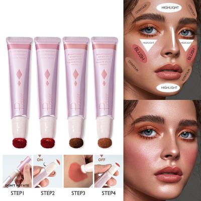 Жидкие порошковые румяна Rouge Matte Powder Blusher Cream Pearl Powder Румяна-стик
