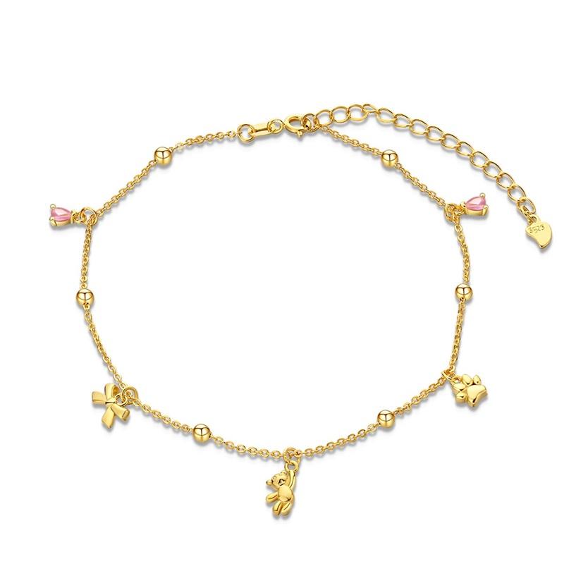 Новая медная цепочка безопасности с подвесками в виде бабочки, сердца, дерева, луны, браслет-амулет, бусина, подходит для оригинального браслета, сделай сам, женские украшения