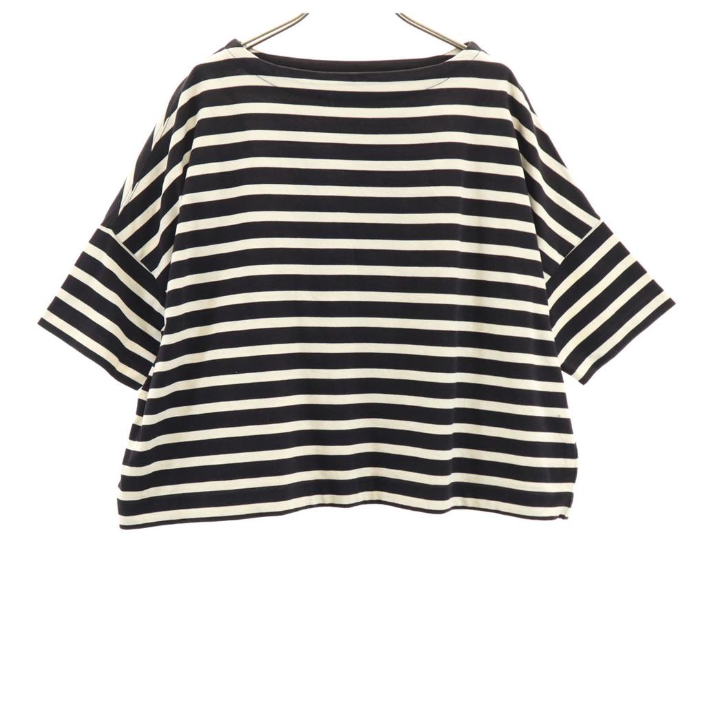 Traditional Weatherwear Made In Japan Border Pattern Short Sleeve Basque Shirt Women Used