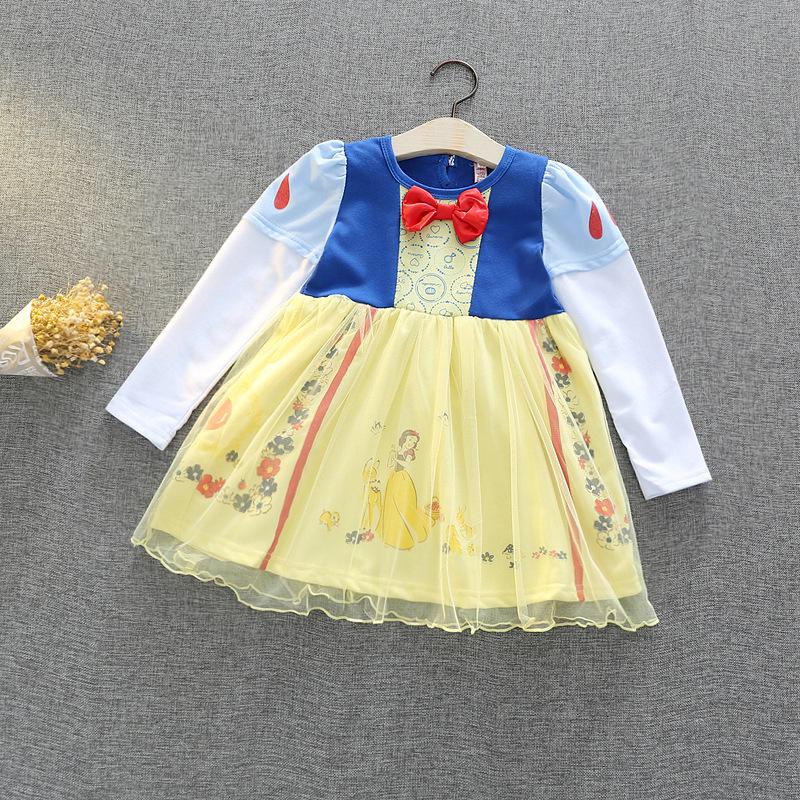 Girls' Alice In Wonderland Snow White Dress - Halloween Performance Costume
