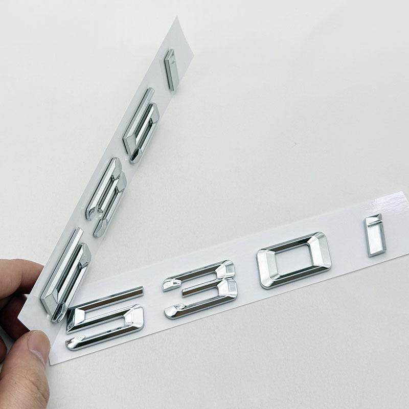 3D ABS Car Letters Logo 520i 528i 530i 535i Badge Sticker Rear Trunk Emblem For BMW 5 Series 530i 520i Tail Marking Accessories