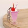 3D Simulation Ice Cream Phone Keychain With Star Pendant Creative Food Keyring For Bag Kawaii Charms Mobile Phone Accessories