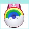 Cartoon Rocket Donut Backpack Boy Girlrainbow Schoolbag Breathable Waterproof