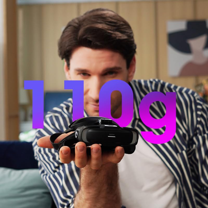 GOOVIS ART 4K VR Миопия Межзрачковое расстояние Высокое разрешение Большая гарнитура, Легкая, Компактная, Совместимая, Регулировка, Экран, Многоцелевое использование (черный)