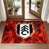 Fulham Football Design Crystal Velvet Rug Soft Decorative Mat for Bedroom Entrance
