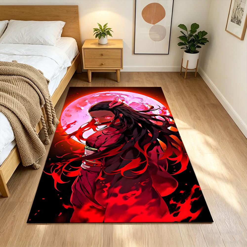 Demon Slayer Battle Fury Non-Slip Home Carpet Design for Office Decor Living Room Gift