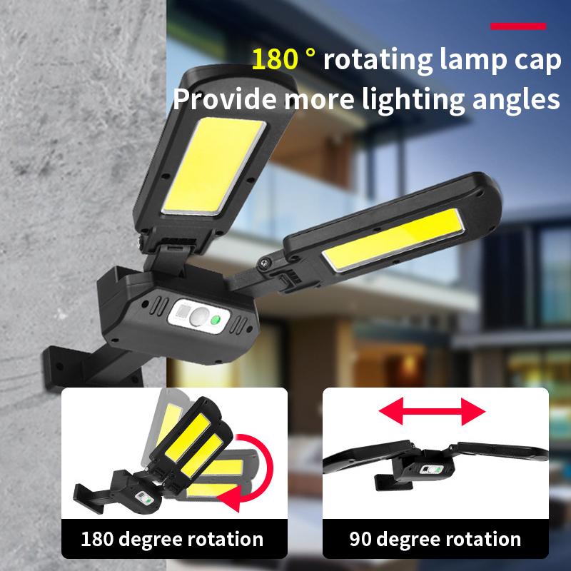 2000 мАч солнечные фонари на открытом воздухе 800 люмен пульт дистанционного управления 4 режима водонепроницаемый PIR датчик движения солнечные настенные светильники для садового освещения