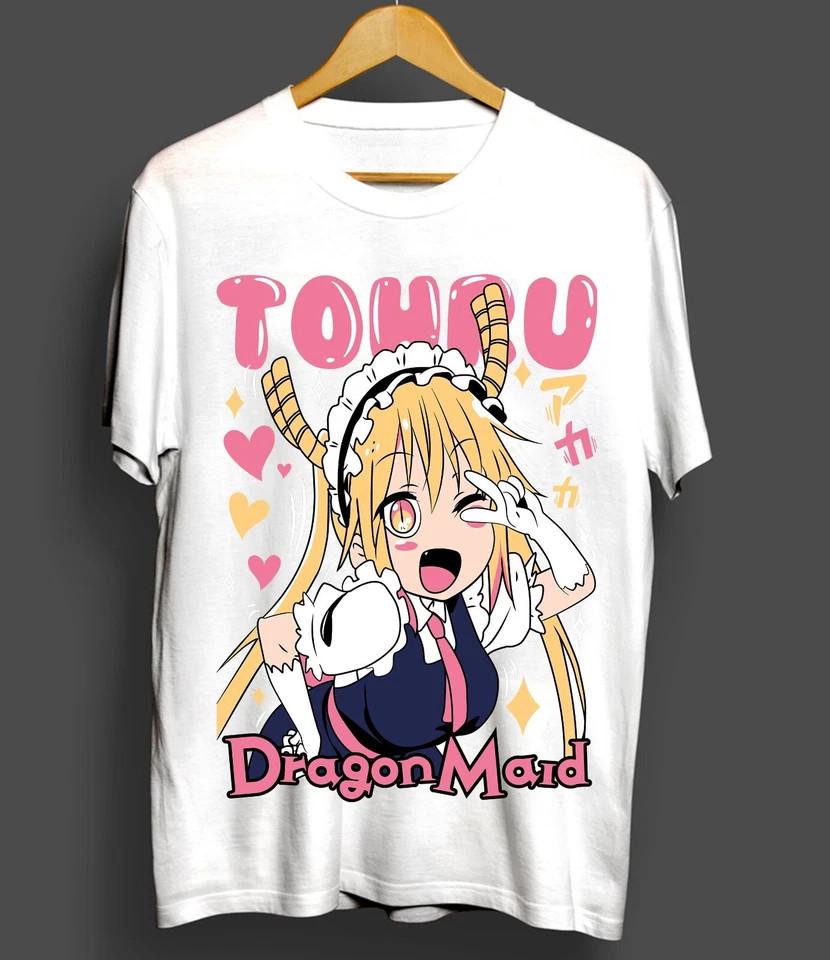 Tohru Tshirt Kobayashisan Chi No Maid Dragon Girl Waifu Anime Shirt White