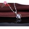 Hot Gift 925 Sterling Silver Jewelry Sets Embed CZ Heart Shape Pendant Necklace Earring Set For Women Party