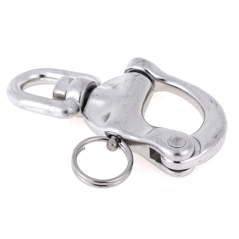 Быстроразъемная скоба из нержавеющей стали для лодочной цепи, поворотный карабин, 70 мм
