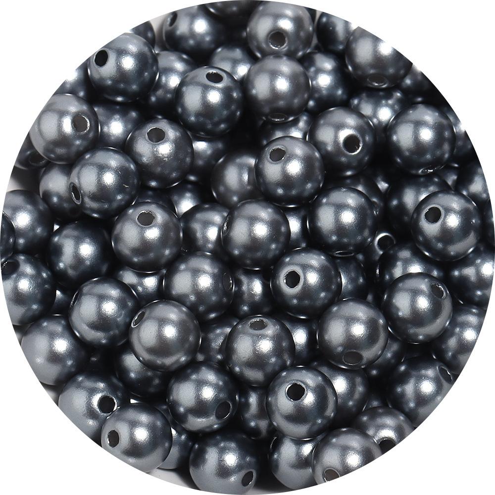 Abs Color Monochrome Straight Hole Imitation Pearl Beaded Bracelet Diy Bracelet Accessories