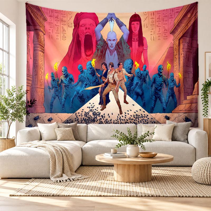 The Mummy Wall Tapestry Home Decor Hanging Cloth Art Background Tapestry for Bedroom