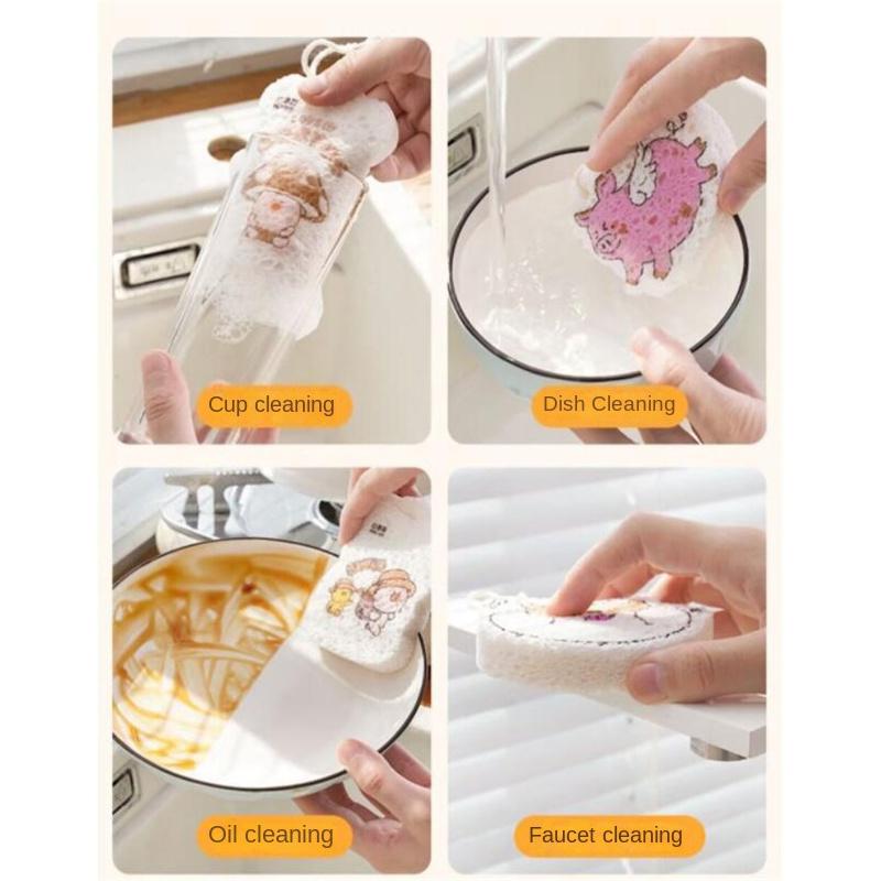 Посудомоечная Немасляная Кухонная Губка Абсорбирующая Большая Салфетка Волшебная Щетка для Кастрюль Инструмент для Уборки Кухни