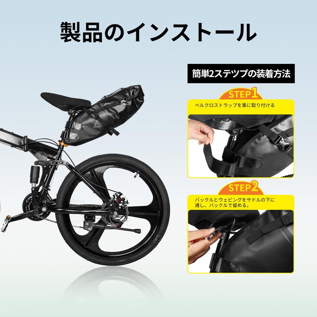 AFISHTOUR велосипедная сумка-седло 10 л водонепроницаемая велосипедная сумка-седло под сиденьем для хранения вещей для путешествий на горном велосипеде (Серый)