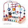 Детская игра-головоломка с бусинами, Детский многогранник, Строительный блок для раннего развития, Деревянные игрушки с бусинами для мальчиков и девочек