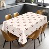 1pc Stylish Cherry Pattern Rectangular Tablecloth - Country Style, Light Pink with Red Cherry Design, Suitable for Kitchen/Dining Room/Living Room (Ta