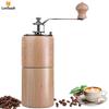 Manual Wooden Coffee Grinder, Coffee Bean Mill with Carbon Steel Burr, Adjustable Coarseness, for Home Office Camping Trip