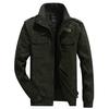 Winter Fleece Warm Men's Jacket Military Uniform Washed Unhooded Jacket Men's Jacket