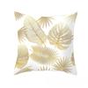 1Pcs New Nordic Gold Leaf Cushion Pillow Covers Soft Peach Velvet Cushions Cases For Sofa Bed Decor Pillowcase