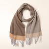 New Lamb Wool Double-sided Scarf Men's and Women's Winter Scarf Splicing Double-sided Small Shawl