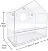 Pet Accessories 20x19cm Wild Bird Feeding Pan Clear Acrylic Window Bird Feeder for Monitor Bird Behaviour
