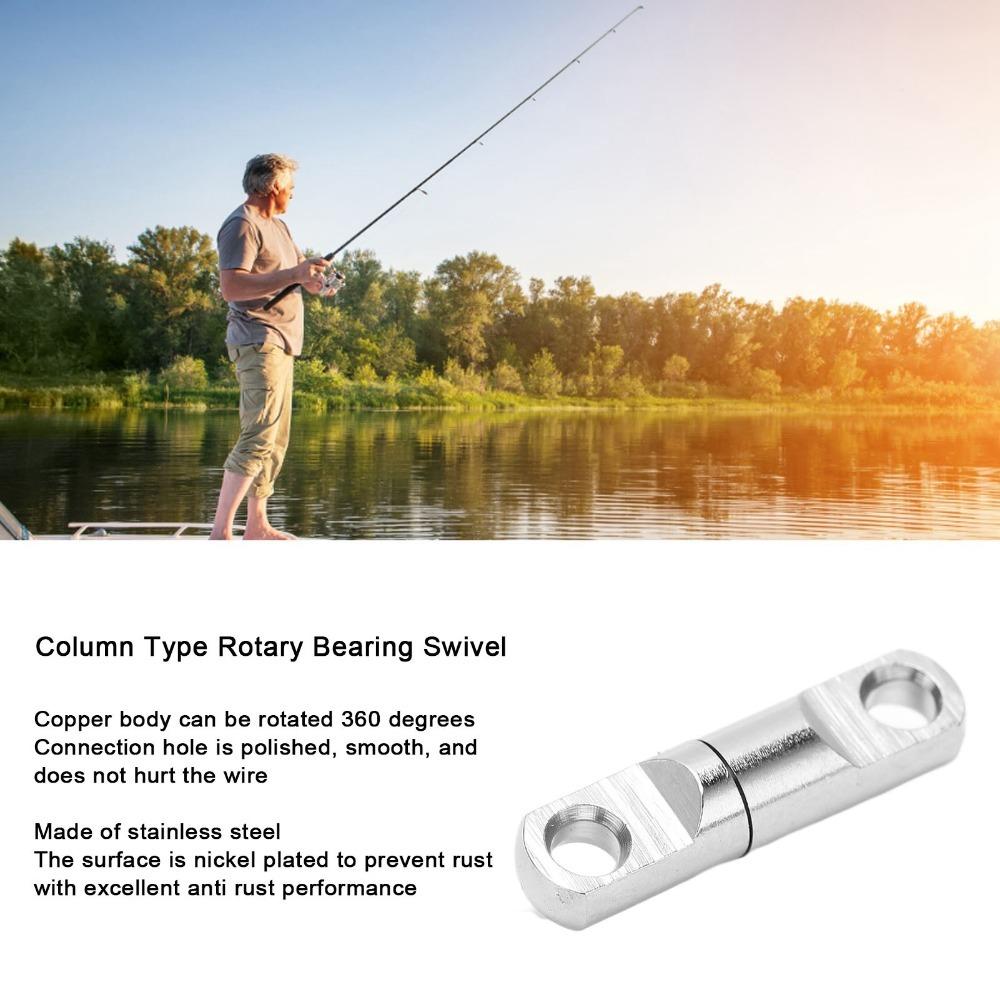 15PCS 360° Bearing Swivels Stainless Steel Swivel Connectors Fishing Swivels Fishing Accessories