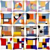 Nordic Style Colorful Geometric Printing Pattern Sofa Cushion Cover Pillowcase Home Decor Party Car Bedding