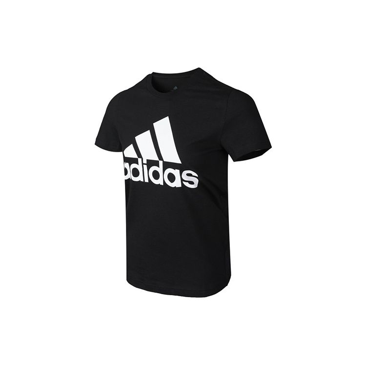 adidas Футболка с логотипом Badge Of Sport, повседневная, спортивная, с круглым вырезом и коротким рукавом, женские топы, черная FQ3237