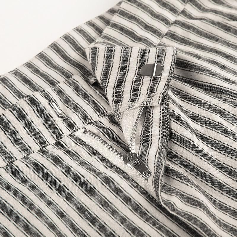 Loose Casual Printed Stripe Wide Leg Pants Cross Border Women's Summer Pants Women Draped Pant