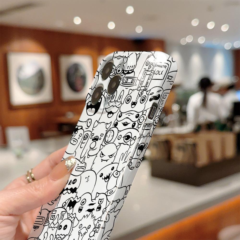 All-inclusive Film Phone Case Cartoon Fashion Design Hard Shell Full Cover Camera Shockproof Protection Case for OPPO Realme OnePlus Infinix Tecno