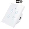 Умный WiFi Сенсорный Выключатель с Панелью из Закаленного Стекла - Голосовое Управление и Таймер, Европейский/Британский Стандарт, Дизайн Graffiti