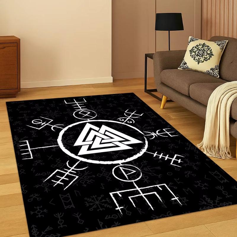 Odin Norse God Rug Living Room Bedroom Decor Nordic Viking Carpet Lounge Room Coffee Table Floor Mat Dining Room Floor Mat