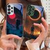 Red Moon Explorer Чехол для телефона из закаленного стекла для Samsung Galaxy S10 4G S20 11E 30 S21 22 S24 Fe Pro S23 S25 Ultra 5G S9
