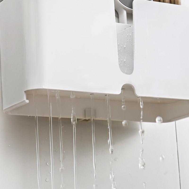Bathroom Rack Faucet Storage Toothbrush Holder Toothbrush Shaver Organizer Hanging Toothbrush Toothpaste